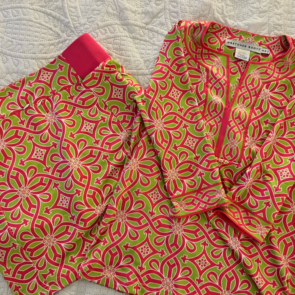 Gretchen Scott Skort & Shirt set Small like new